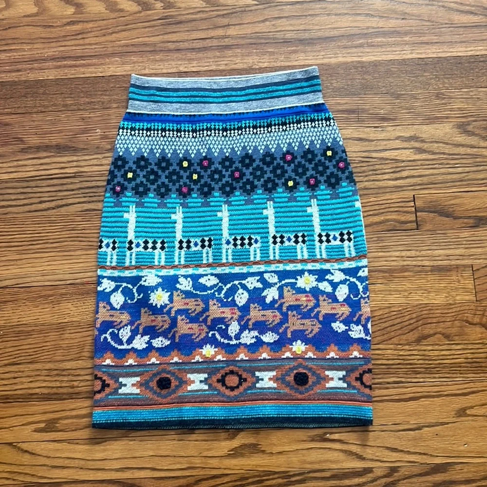 Anthropologie HWR Llama Skirt - Picture 1 of 5